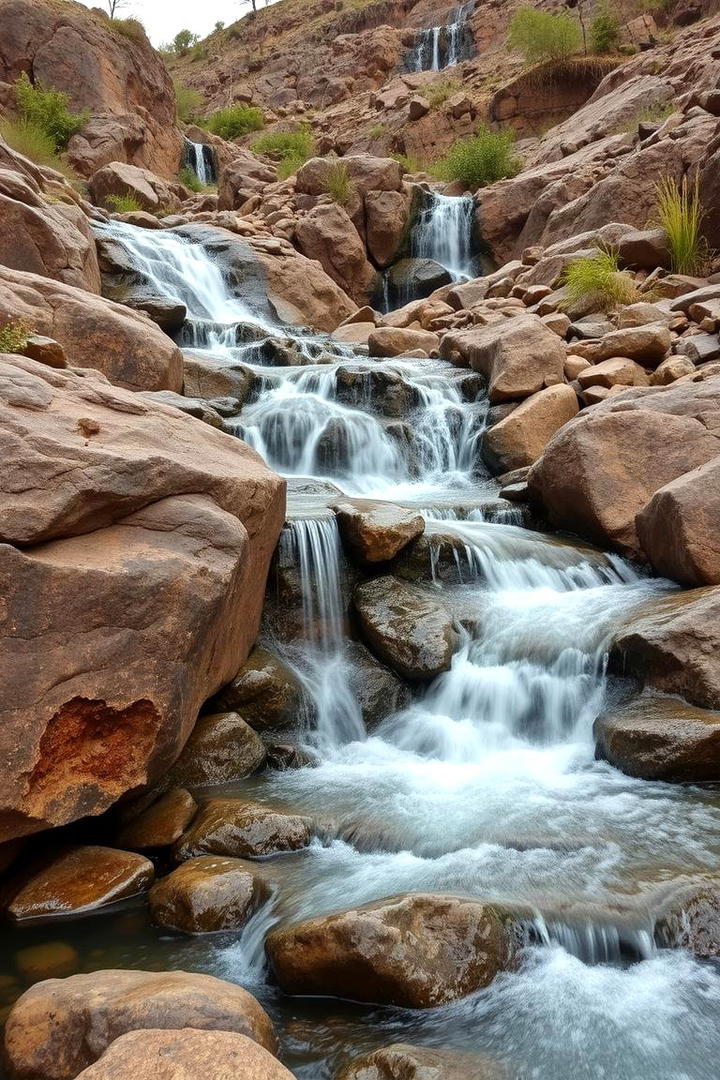 Cascading Waterfall Features - 30 hillside landscaping ideas