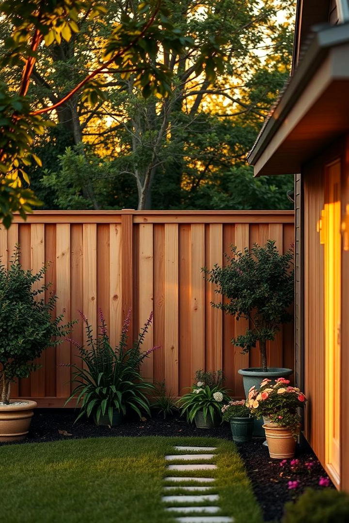 Cedar Backyard Retreat Fence - 30 Cedar Fence Ideas