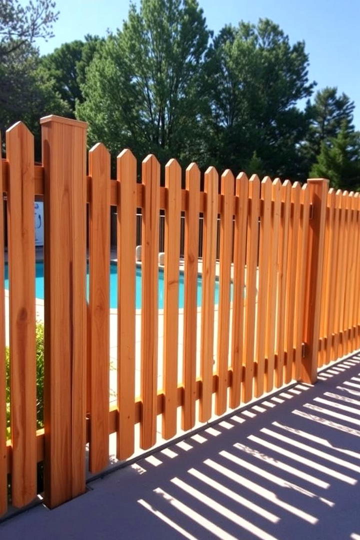 Cedar Fence for Pool Safety - 30 Cedar Fence Ideas