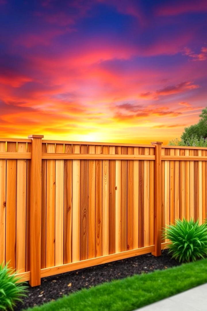 Cedar Fence with Contemporary Flair - 30 Cedar Fence Ideas