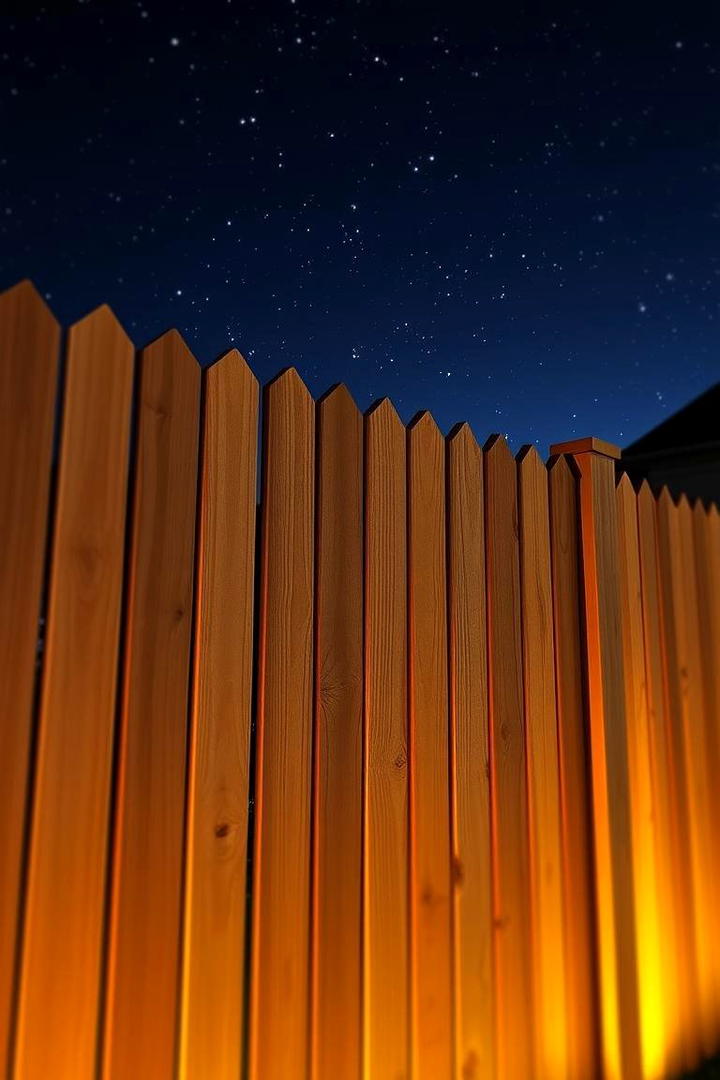 Cedar Fence with Integrated Lighting - 30 Cedar Fence Ideas