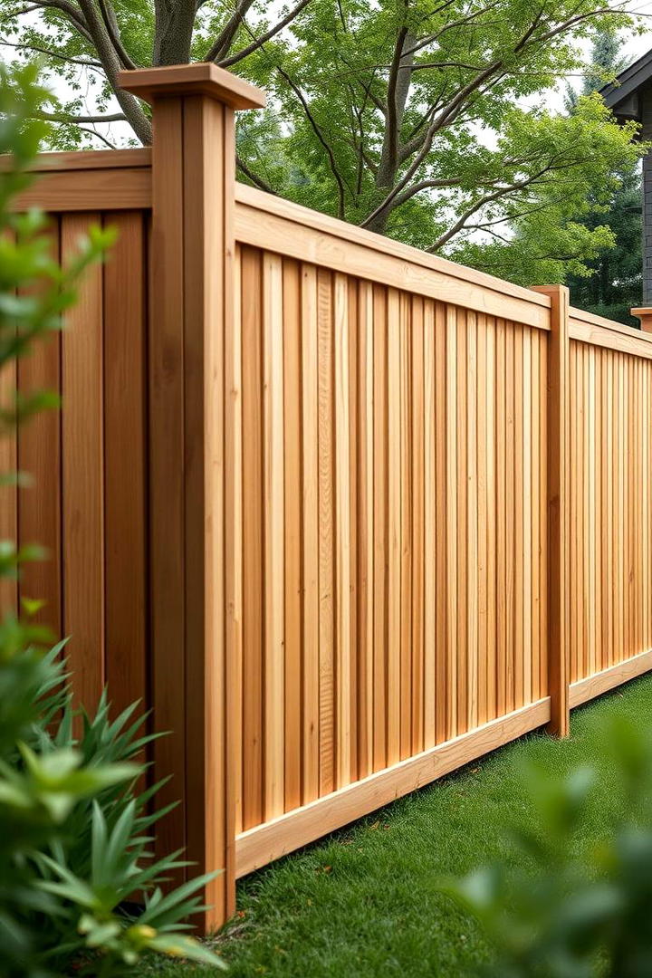 Cedar Fence with Minimalist Design - 30 Cedar Fence Ideas