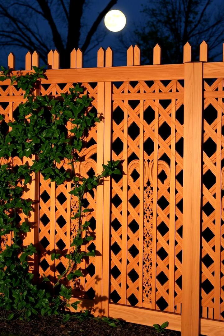 Cedar Lattice Fence - 30 Cedar Fence Ideas