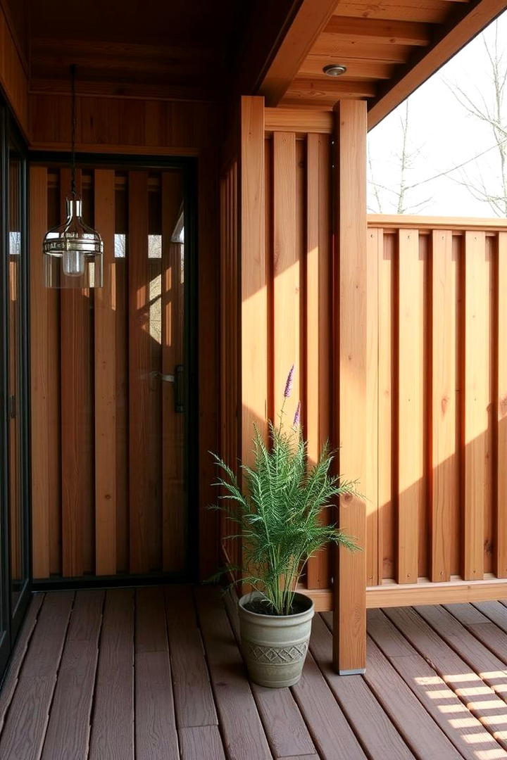 Cedar Slat Privacy - 30 Deck Privacy Ideas