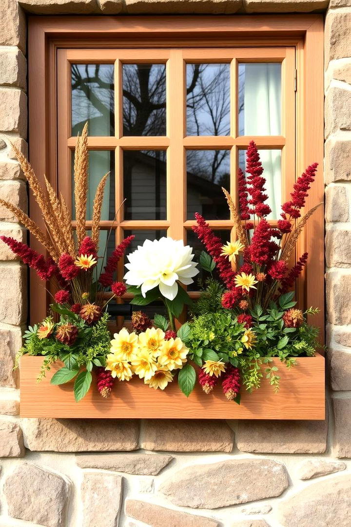 Cedar and Spice Ensemble - 30 Fall Window Box Ideas