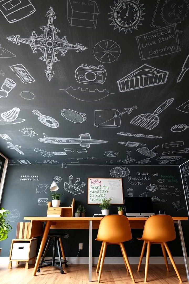 Chalkboard Inspired Ceilings - 30 Accent Ceiling Ideas