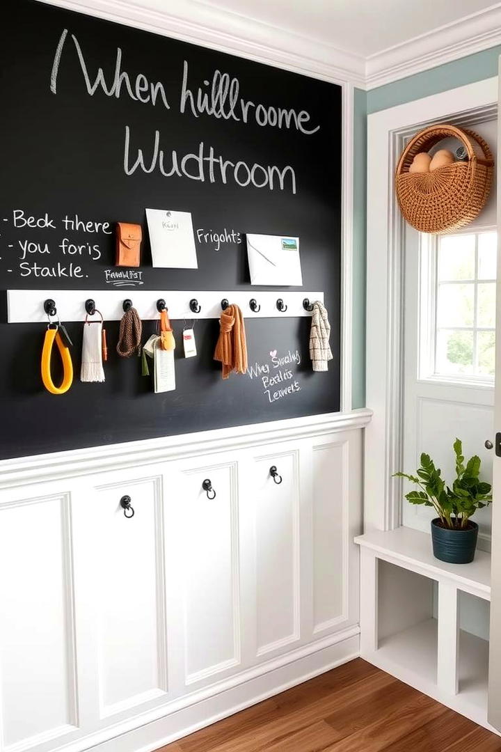 Chalkboard Wall Organizer - 30 Mudroom Storage Ideas