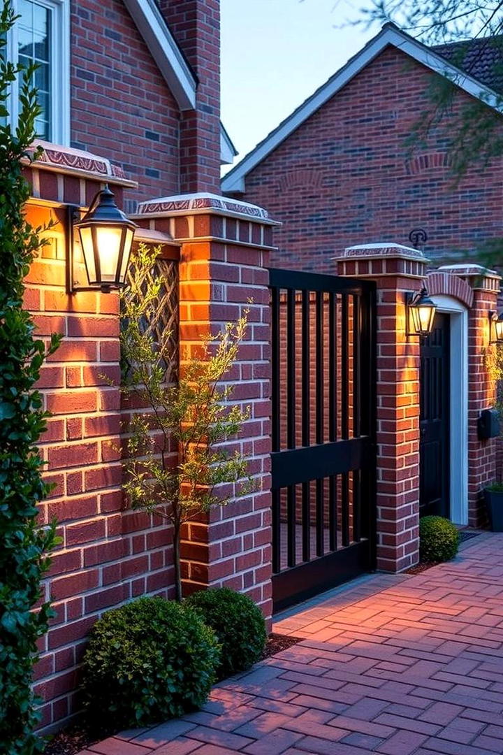 Charming Brick Revival - 30 Brick Fence Ideas