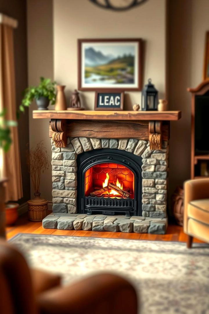 Charming Cottage Faux Fireplace - 30 Faux Fireplace Ideas