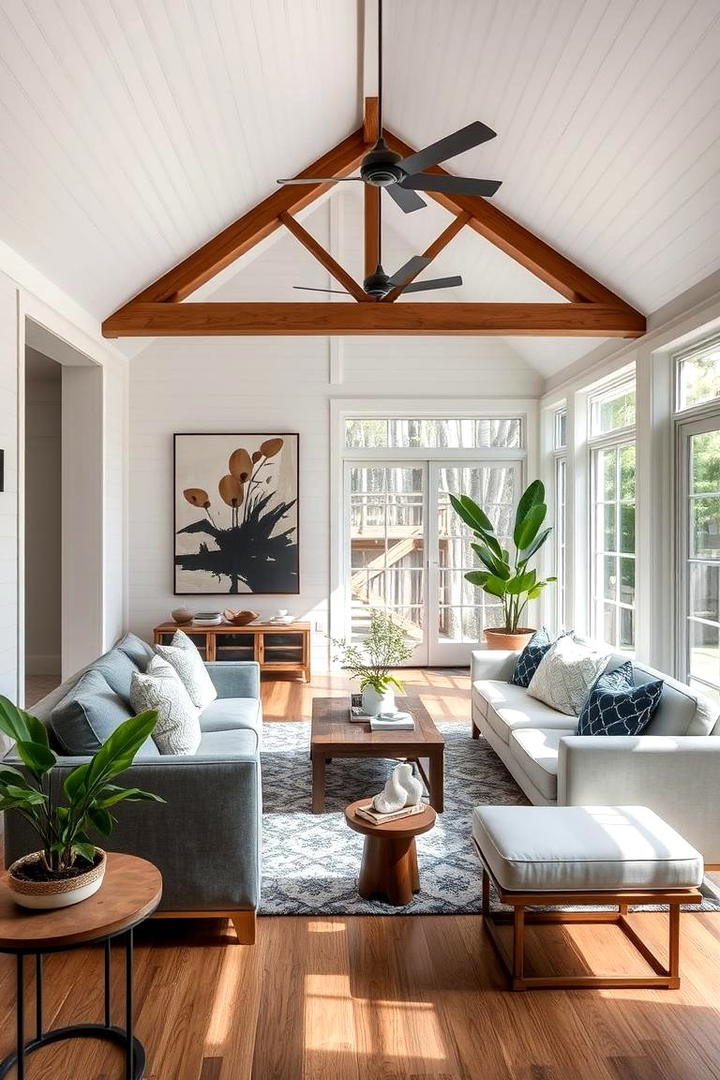 Chic Farmhouse Sunroom - 30 Farmhouse Sunroom Ideas