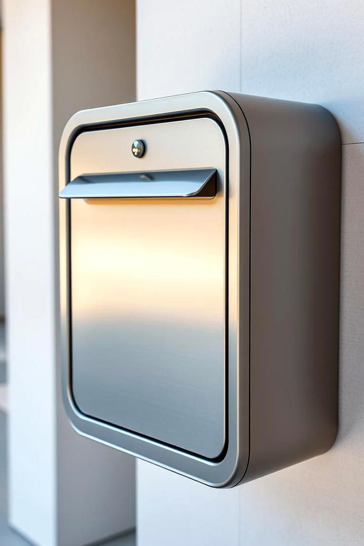 Chic Minimalist Metal Mailbox - 30 Mailbox Decor Ideas