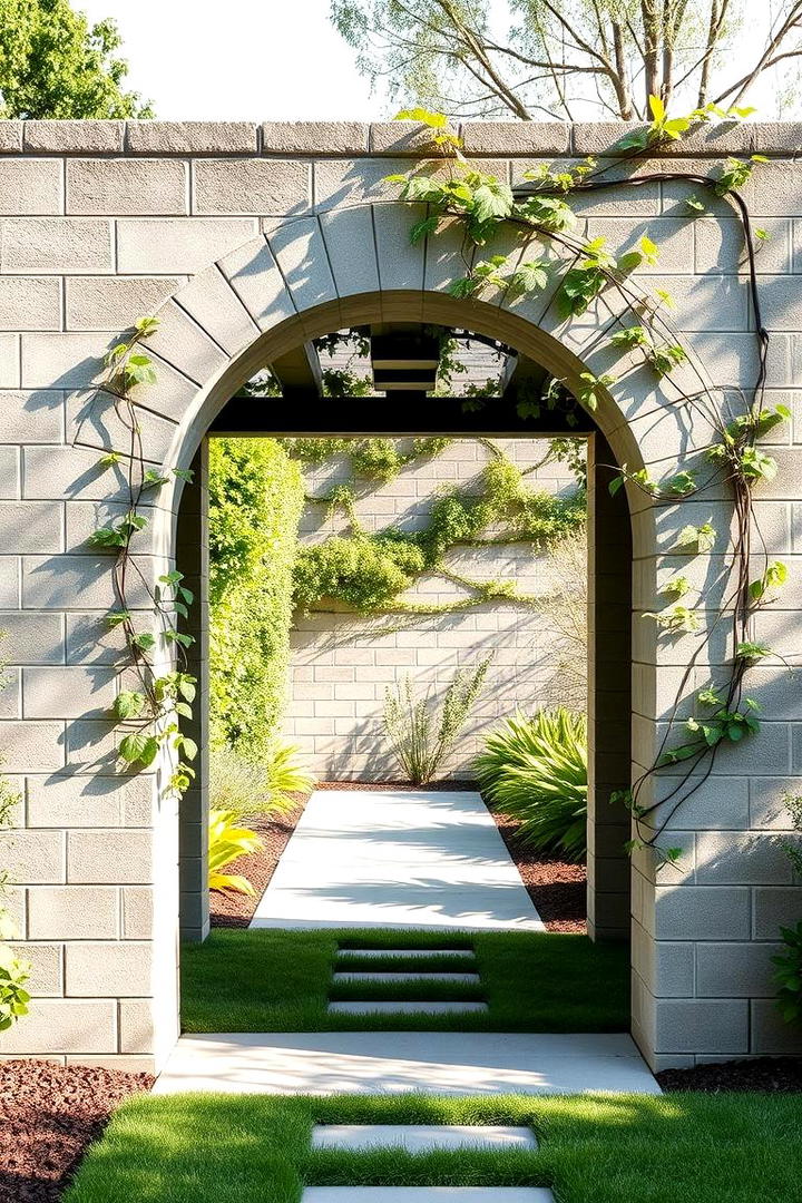 Cinder Block Garden Arch - 30 Cinder Block Garden Ideas