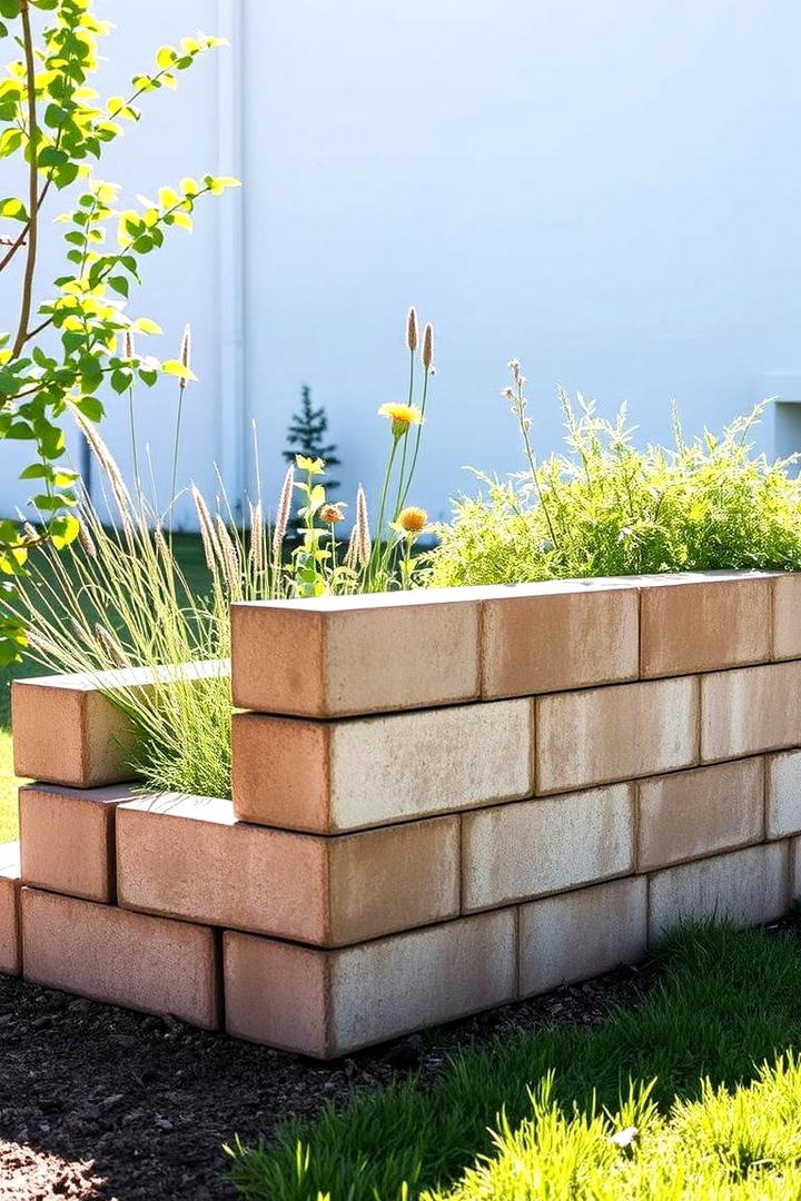 Cinder Block Garden Divider - 30 Cinder Block Garden Ideas