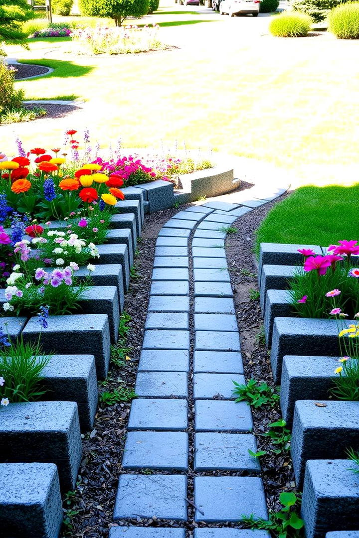 Cinder Block Garden Pathway - 30 Cinder Block Garden Ideas