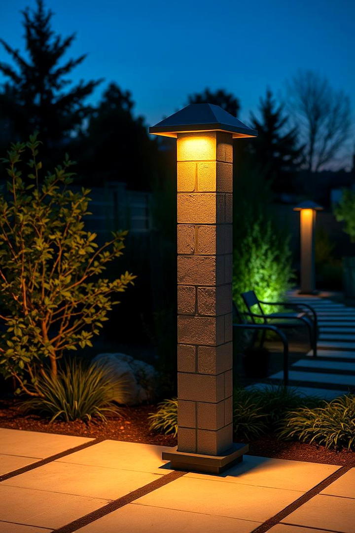 Cinder Block Lamp Post - 30 Cinder Block Garden Ideas