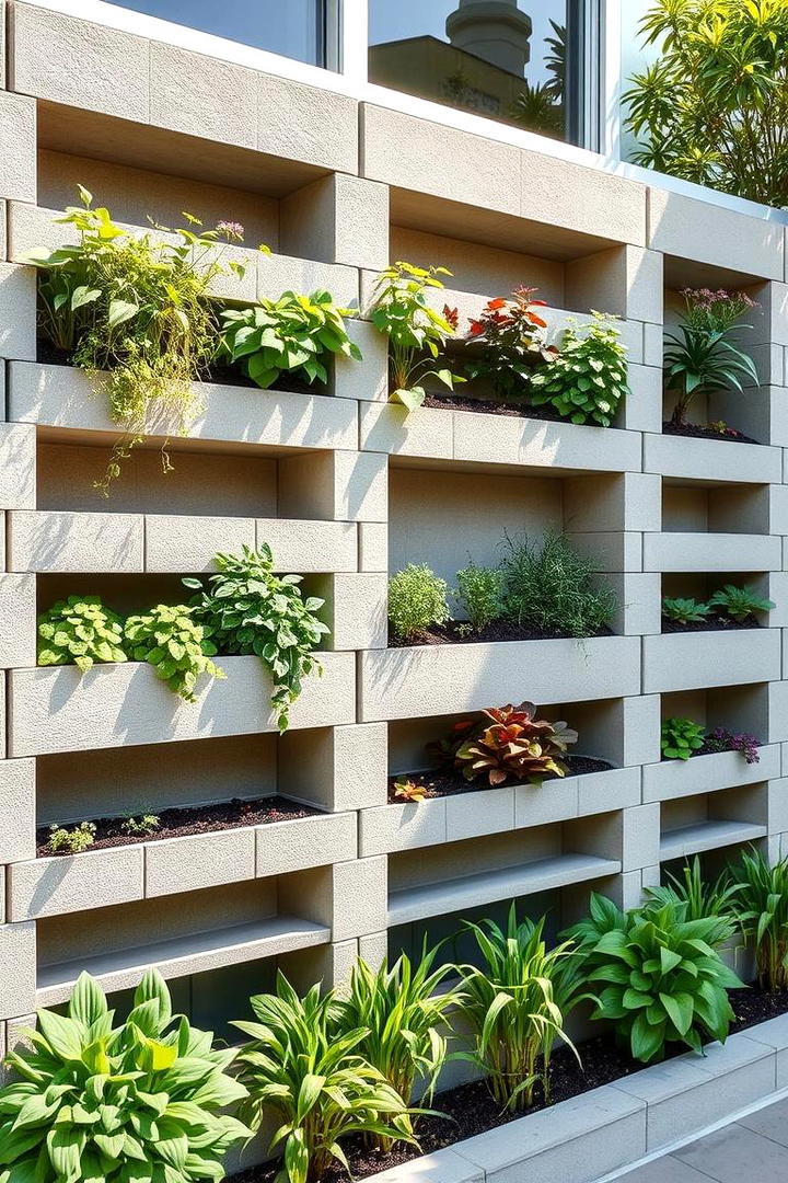 Cinder Block Planter Wall - 30 Cinder Block Garden Ideas