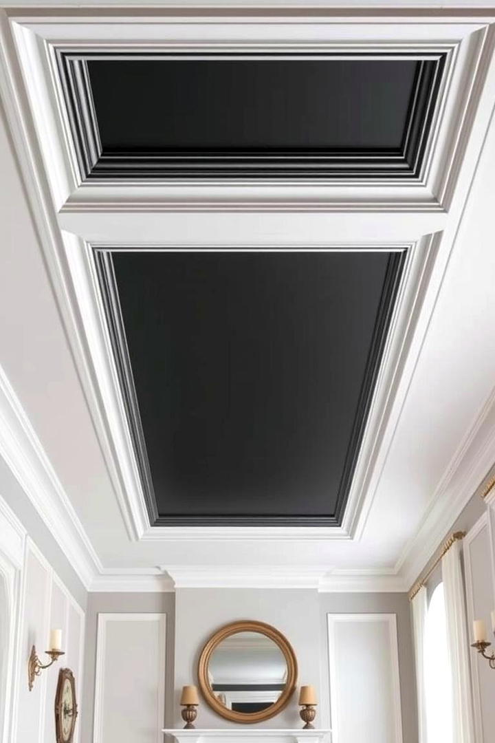 Classic Black Tray Ceiling - 30 Black Ceiling Design Ideas