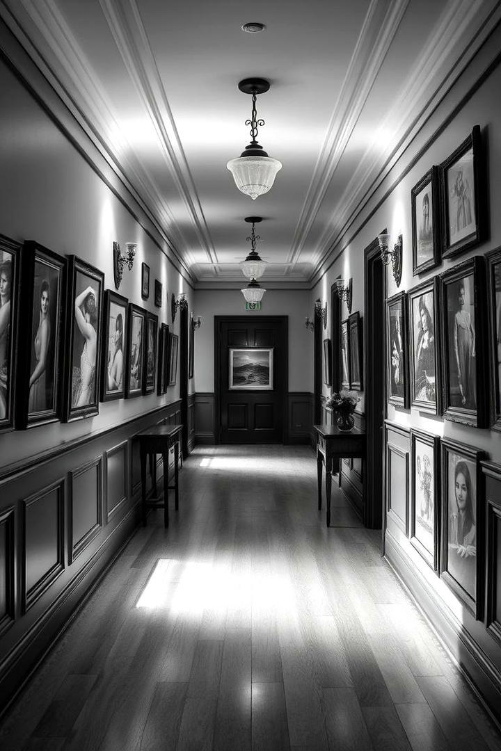 Classic Black and White Photography - 30 Black and White Hallway Ideas