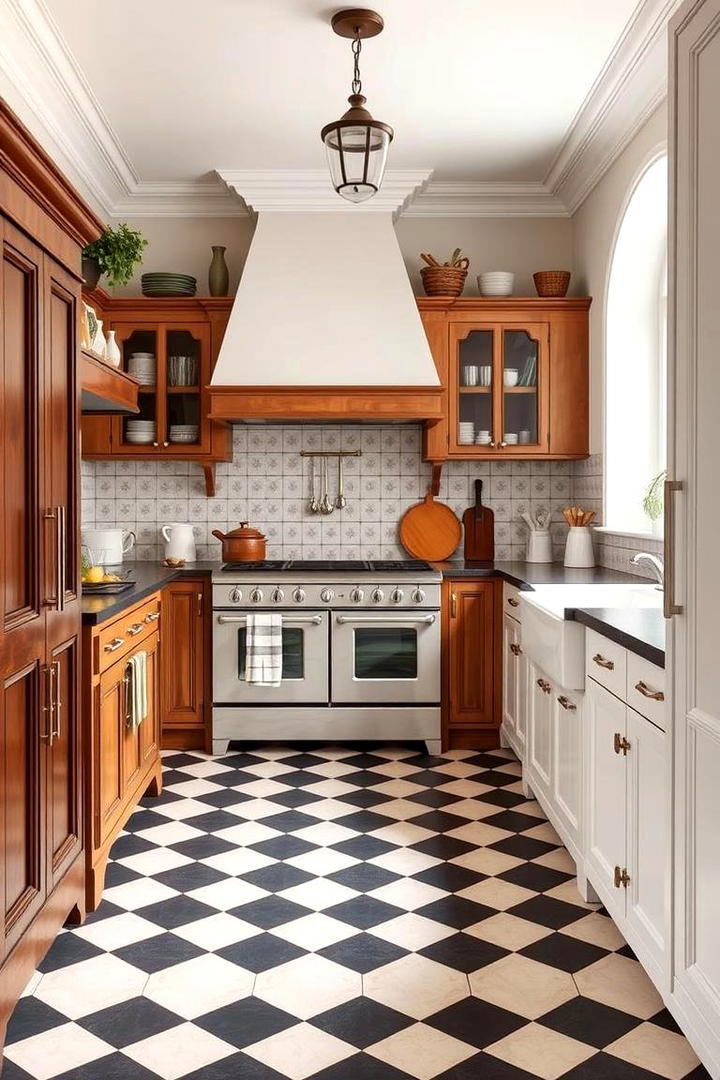 Classic Checkerboard Elegance - 30 Kitchens With Checkered Floors