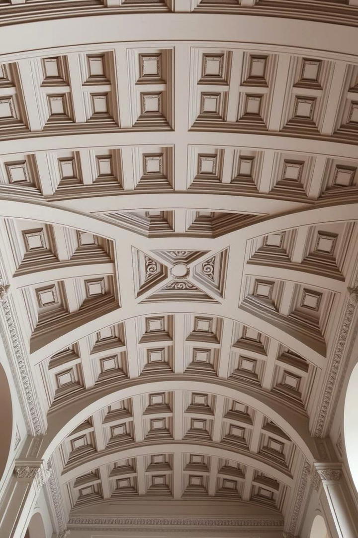 Classic Coffered Cathedral Ceiling - 30 Cathedral Ceiling Ideas