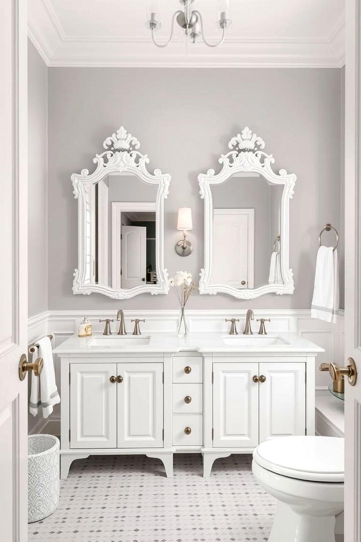 Classic Elegance in Grey and White - 30 Grey and White Bathroom Ideas