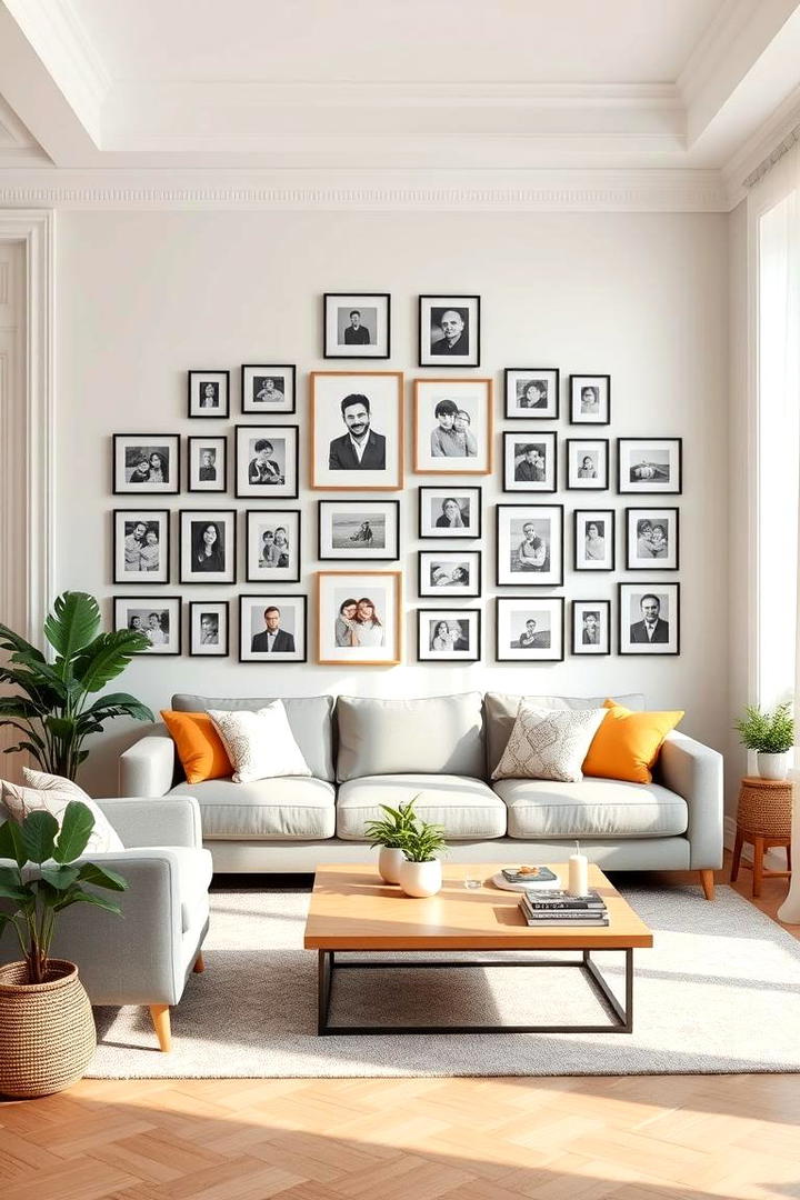 Classic Grid Layout - 30 Family Picture Wall Ideas