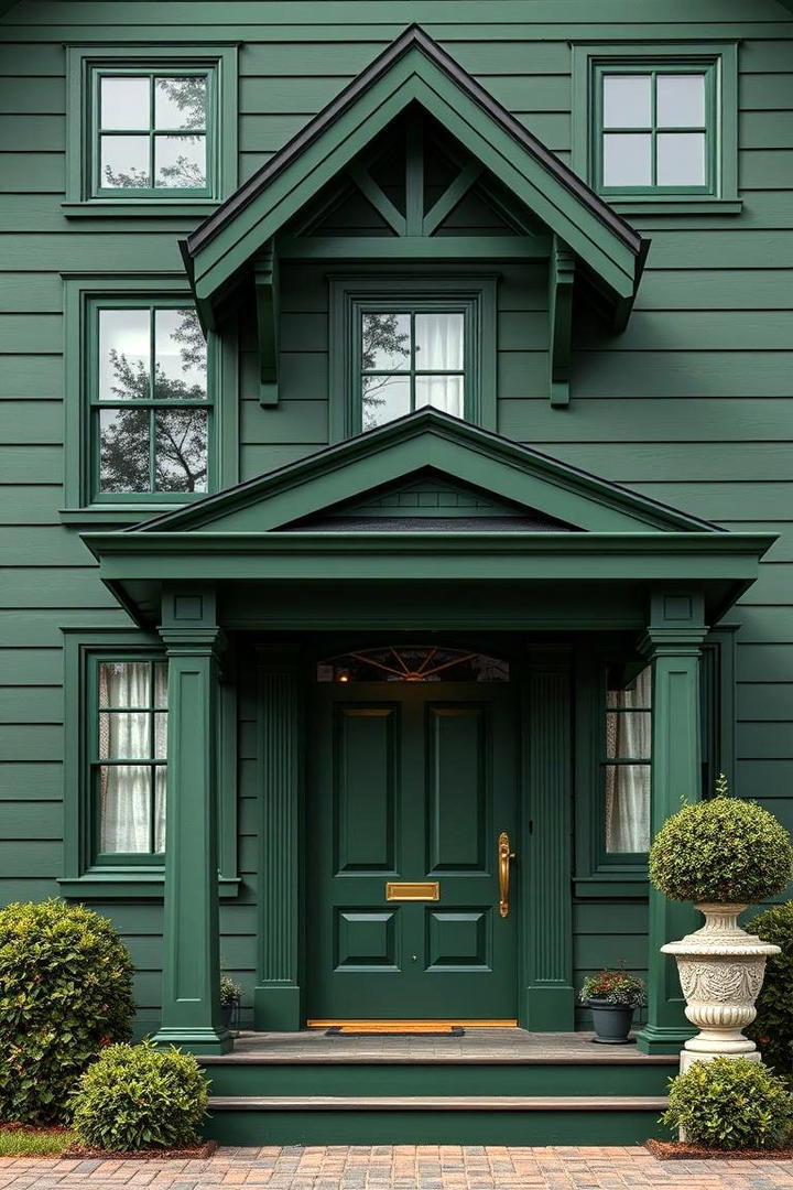 Classic Hunter Green Appeal - 30 Green Exterior House Paint Ideas