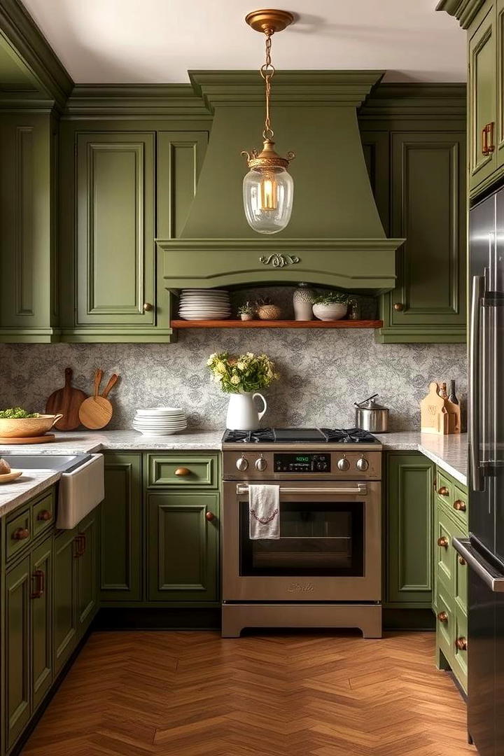 Classic Olive Green Revival - 30 Olive Green Kitchens