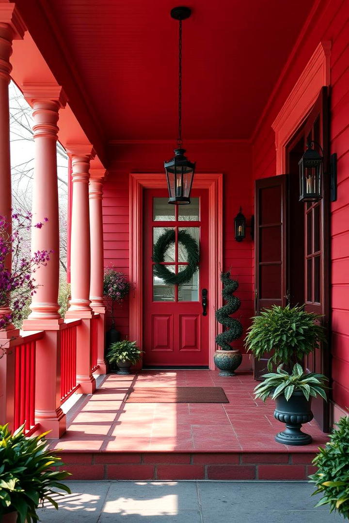 Classic Red for Timeless Elegance - 30 Porch Paint Colors