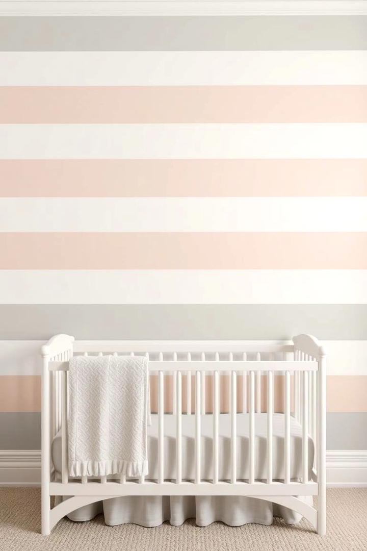 Classic Striped Designs - 30 Nursery Accent Wall Ideas