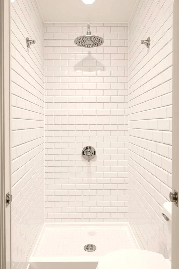 Classic Subway Tile Shower - 30 Corner Shower Ideas