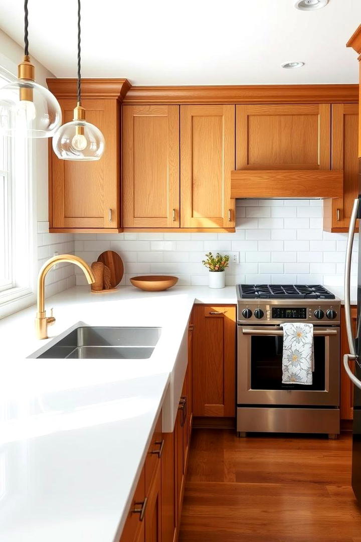 Classic White Countertops - 30 what color countertops go with oak cabinets