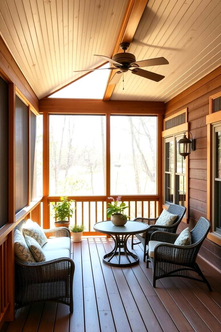 Classic Wood Framed Screened Deck - 30 Screened-in Deck Ideas