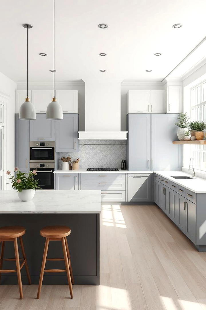 Clean Lines and Bright Spaces - 30 Grey and White Kitchen Designs