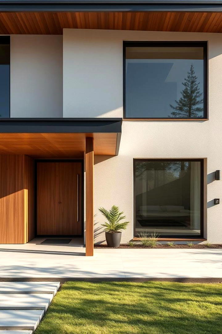 Clean Lines with Natural Materials - 30 Minimalist House Exterior Ideas