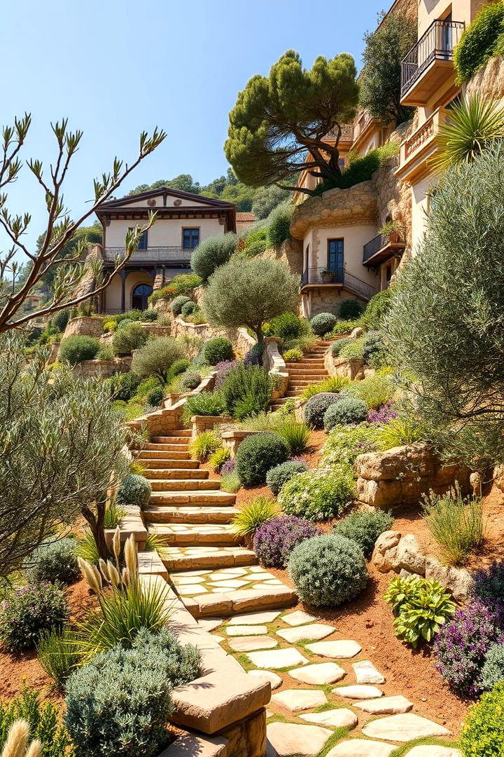 Cliffside Herb and Olive Garden - 30 Mediterranean Garden Ideas