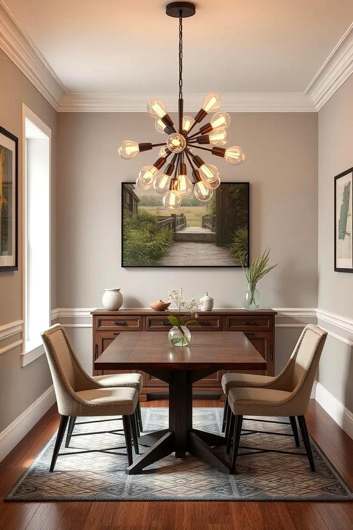 Clustered Bulb Arrangements - 30 Small Dining Room Lighting Ideas