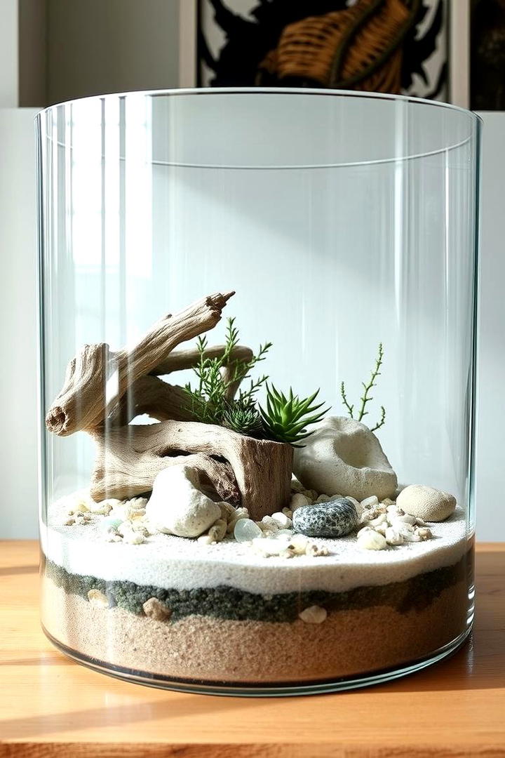 Coastal Driftwood Terrarium - 30 Terrarium Ideas