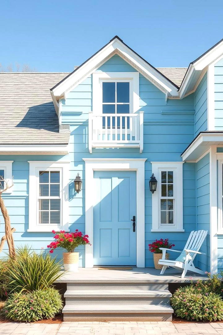 Coastal Powder Blue Exteriors - 30 Blue Exterior House Colors