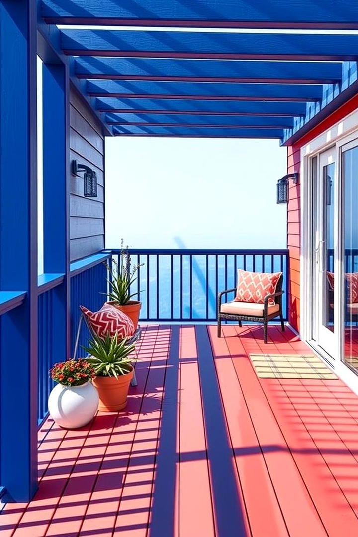 Cobalt and Coral Vibe - 30 Two Tone Deck Color Schemes