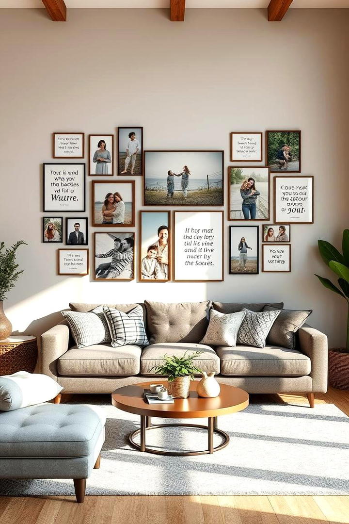 Collage with Quotes - 30 Family Picture Wall Ideas