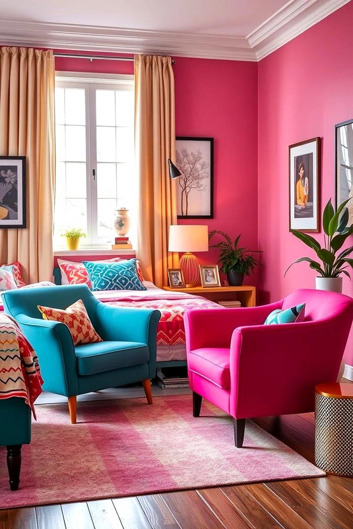 Colorful Accent Chairs - 30 90s Bedroom Decor Ideas