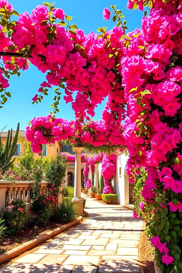 Colorful Bougainvillea Bliss - 30 Mediterranean Garden Ideas