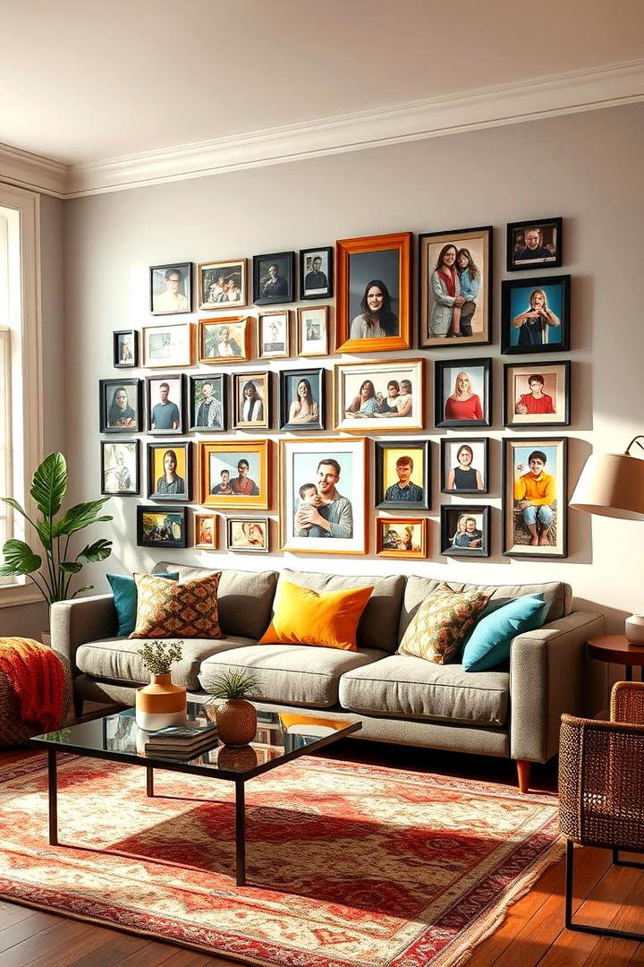 Colorful Collage - 30 Family Picture Wall Ideas