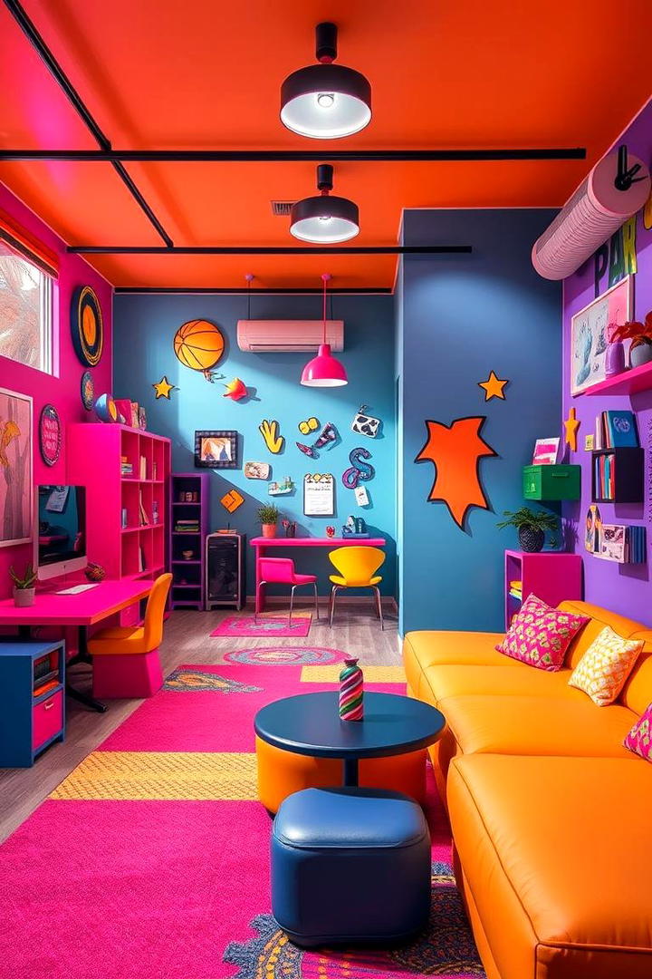 Colorful Teen Retreat - 30 2000s Room Ideas