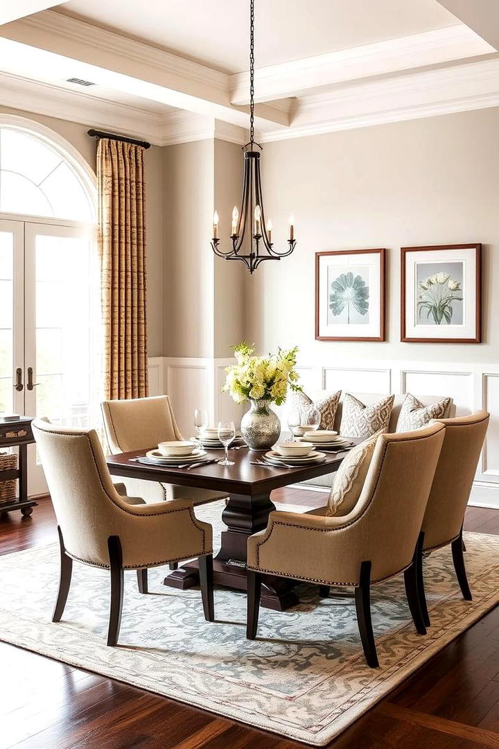 Comfortable Seating Options - 30 Transitional Dining Room Ideas