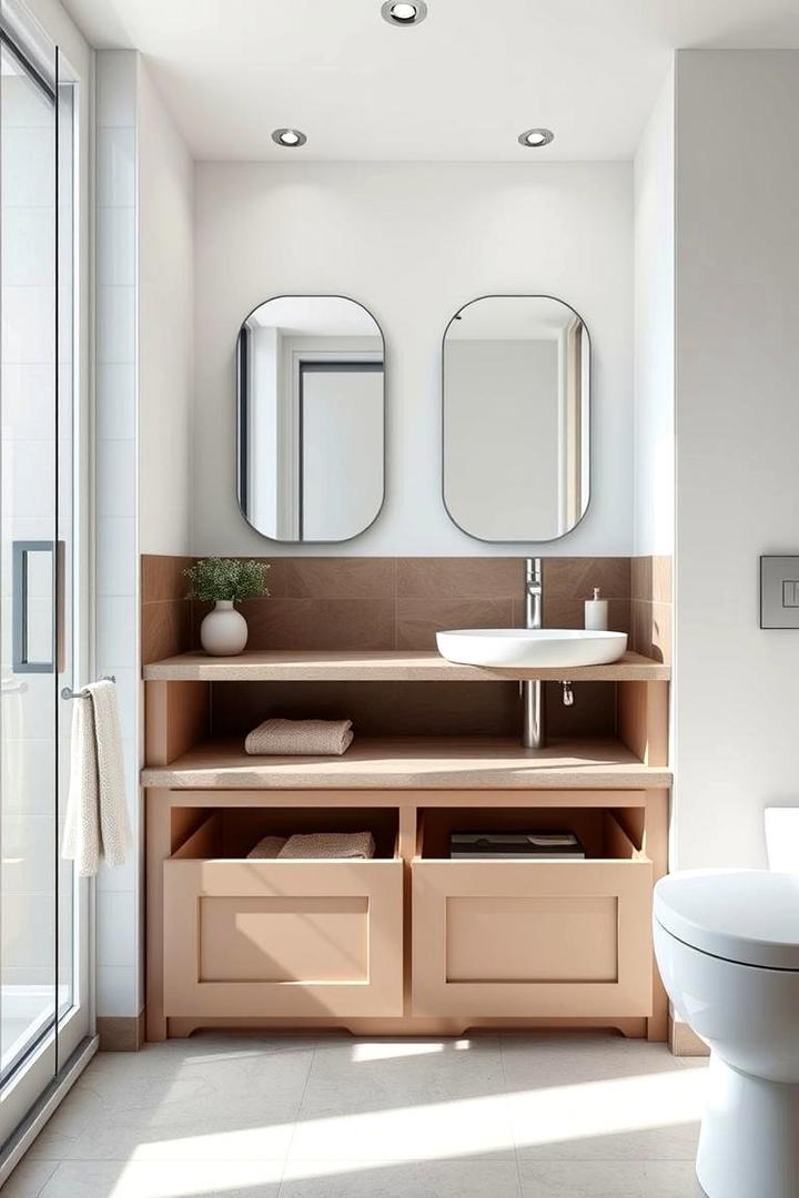 Compact Bathroom Storage Bench - 30 Bathroom Furniture Ideas