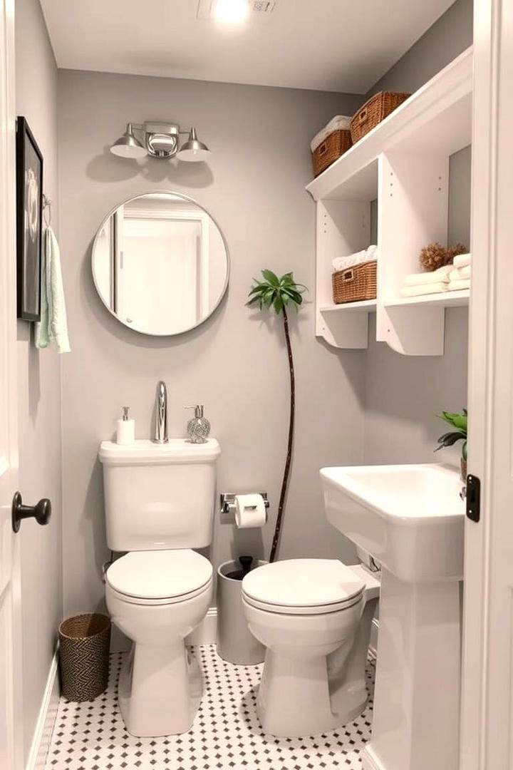 Compact Efficiency Design - 30 Basement Bathroom Ideas