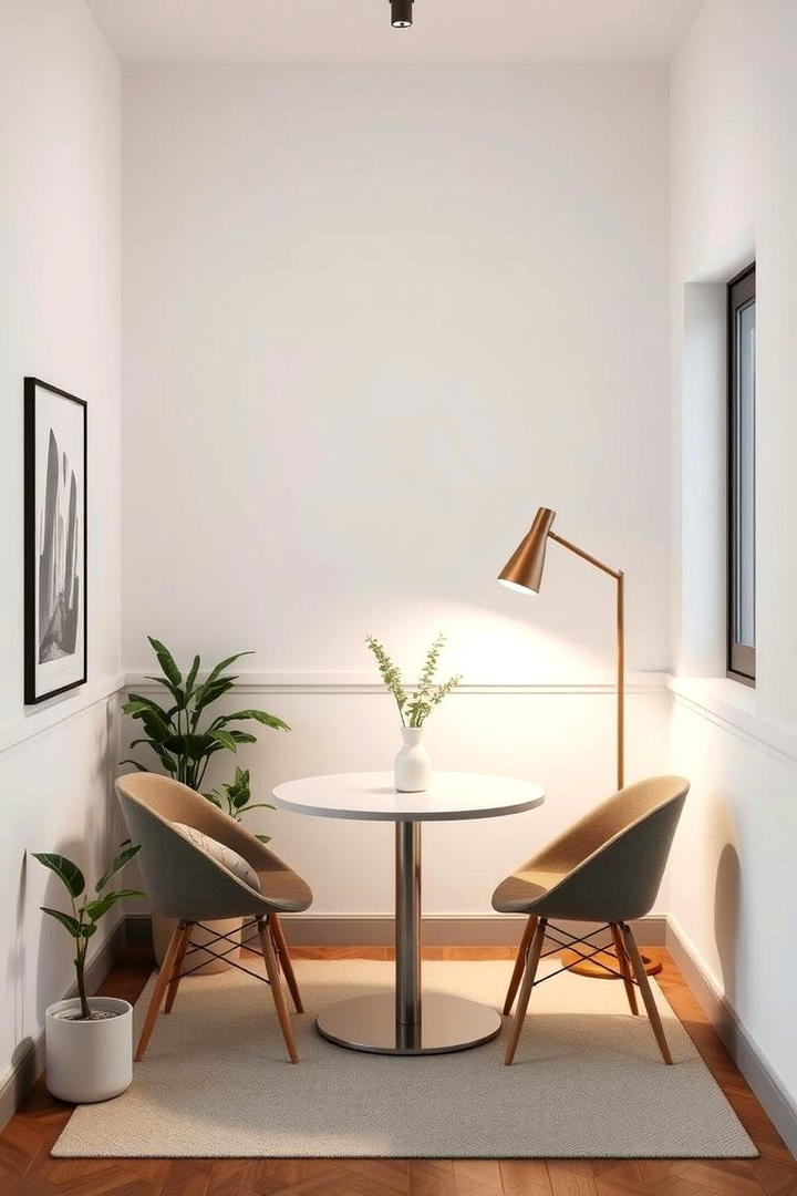 Compact Floor Lamp Features - 30 Small Dining Room Lighting Ideas