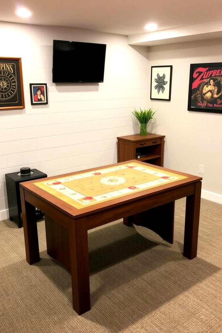 Compact Game Room Table - 30 Basement Furniture Ideas